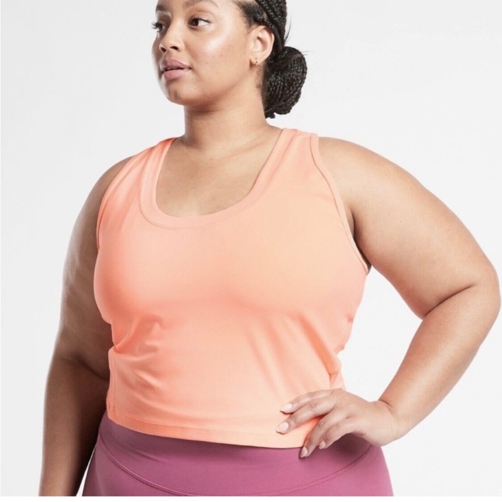 Athleta Shanti Crop Tank in Beach Peach